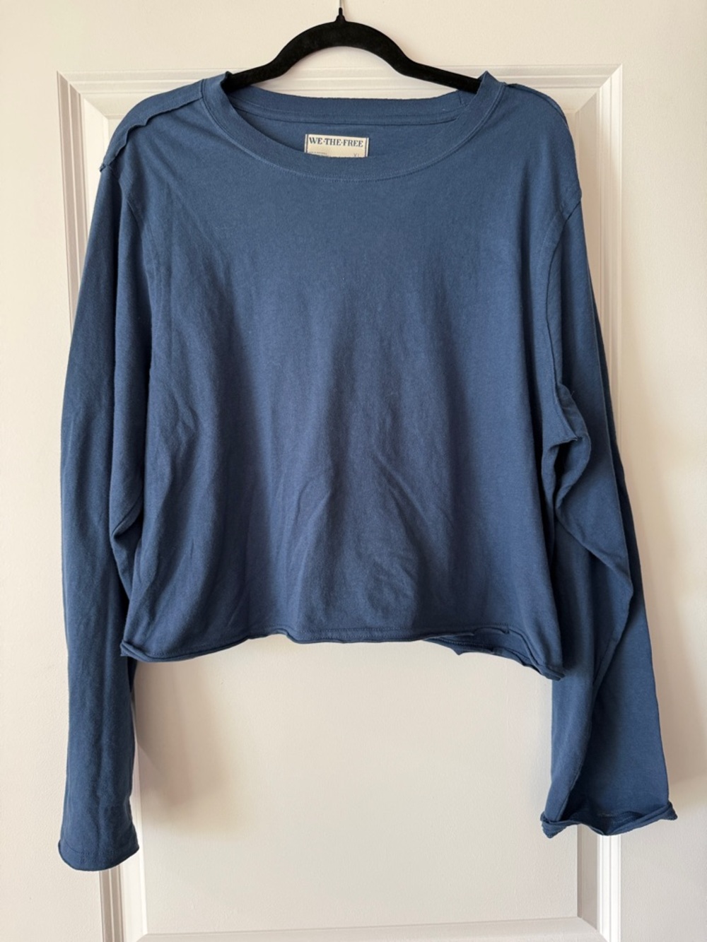 We The Free Slate The Perfect Long Sleeve Blue Tee